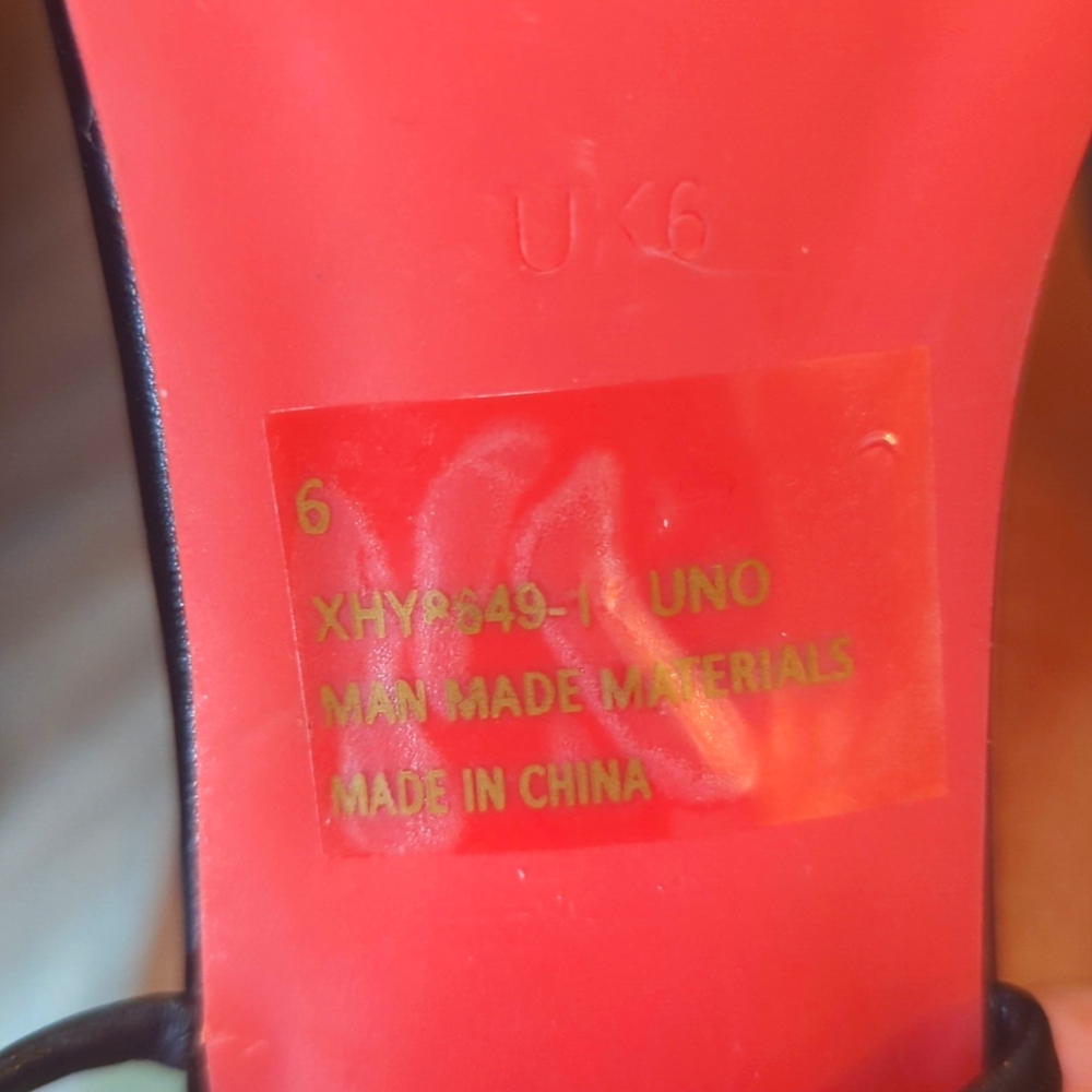 NWOT EGO Elegant Black and Orange Heels - Picture 4 of 4